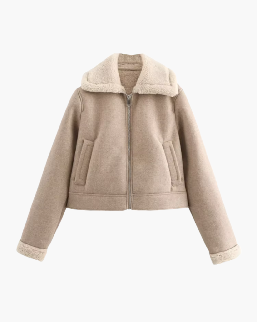 Elora | Elegante Minimalistische Damenjacke mit weichem Kragen