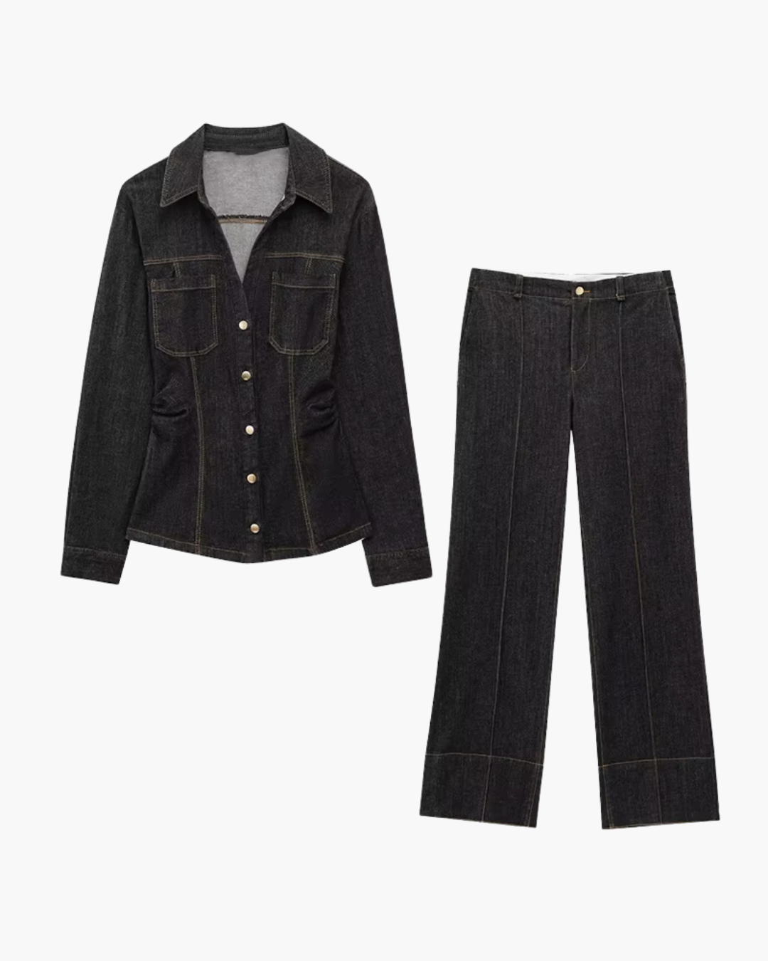 Denira | Elegantes Damen-Denim-Set aus Jacke und Hose