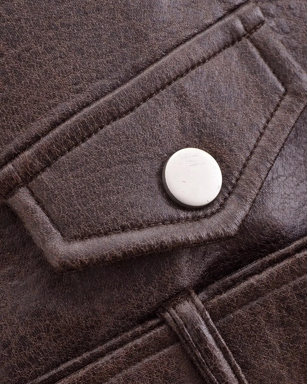 Aria | Elegante Damen-Cropped-Kunstlederjacke mit Gürtel