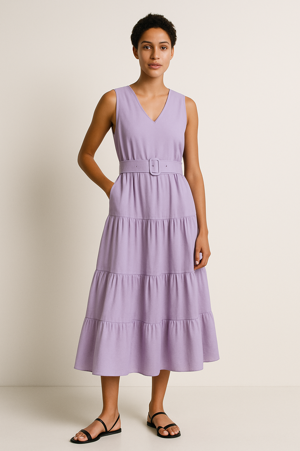 Isabelle | Midi-Kleid mit Stufen